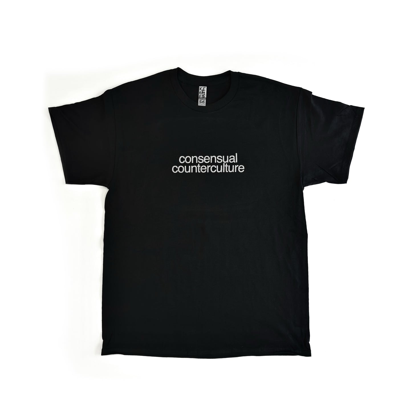 "CONSENSUAL COUNTERCULTURE" GLITTER SHORT-SLEEVED TEE