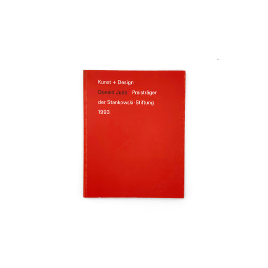 Donald Judd: Preisträger der Stankowski-Stiftung 1993 (Kunst + Design)