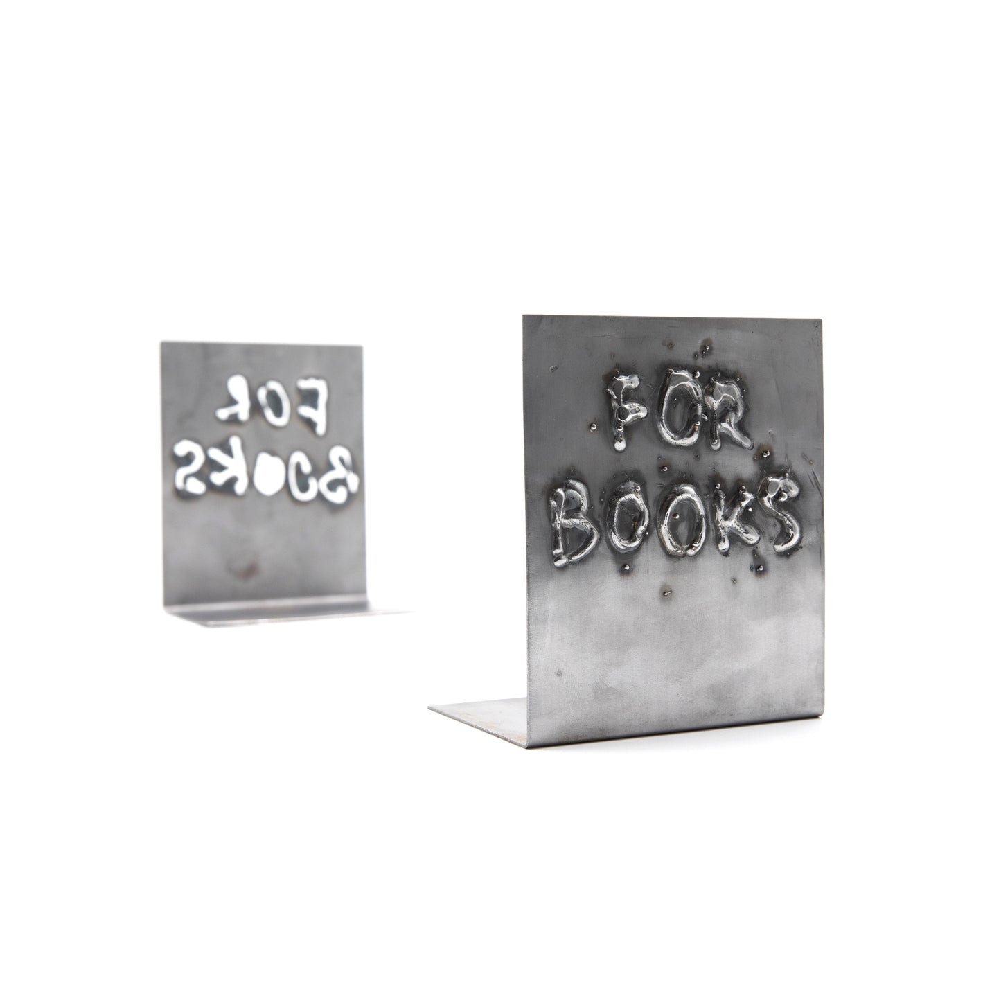 STEEL BOOKENDS