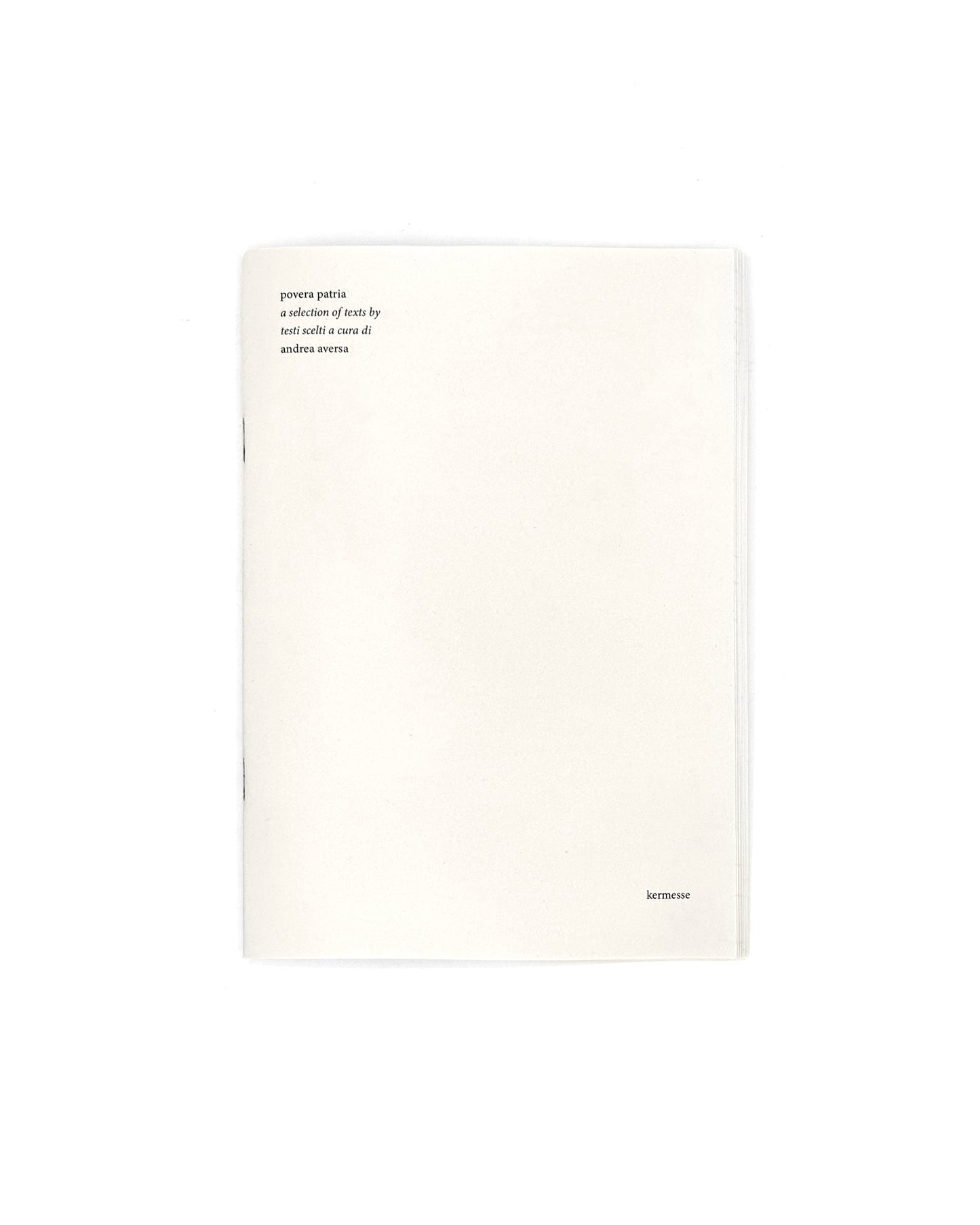 “Povera” — Andrea Aversa