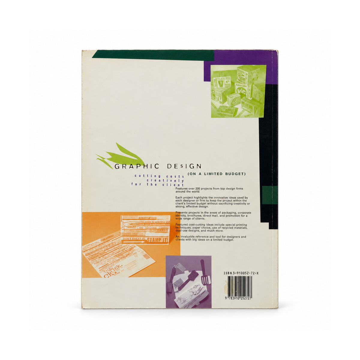 Back cover of Graphic Design (On a Limited Budget), showing the synopsis and ISBN