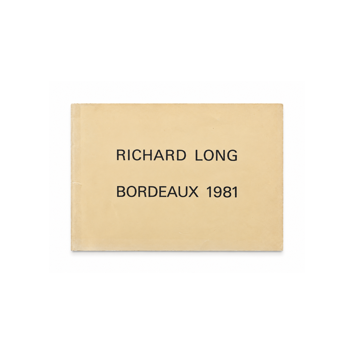 Richard Long — Bordeaux 1981 — front cover