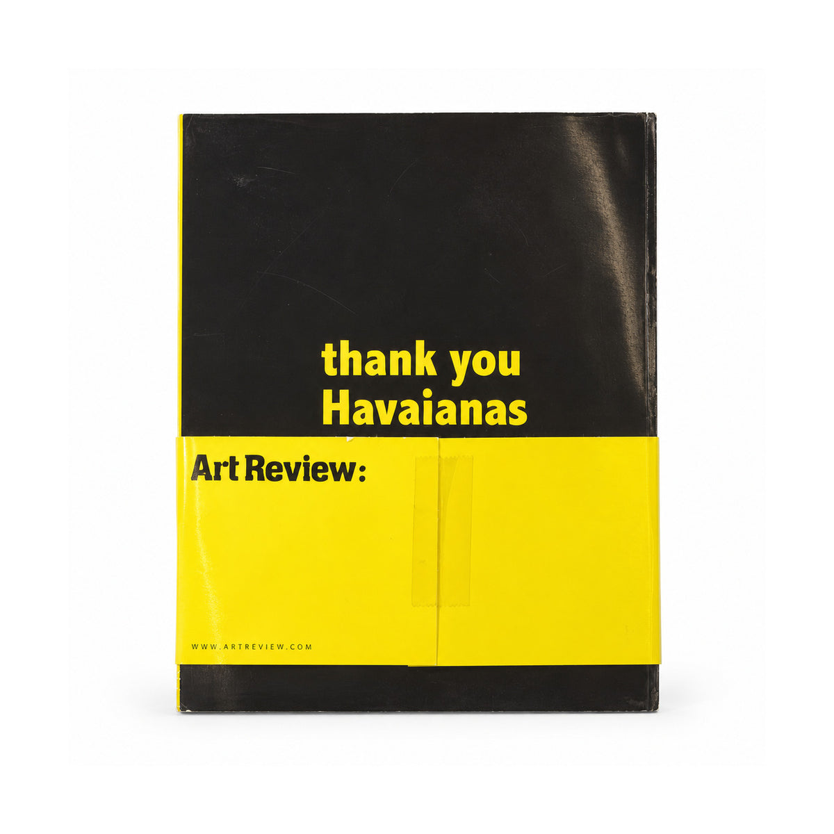 Back of ArtReview issue 38 with Paul McCarthy Pig Island supplement and original yellow belly band