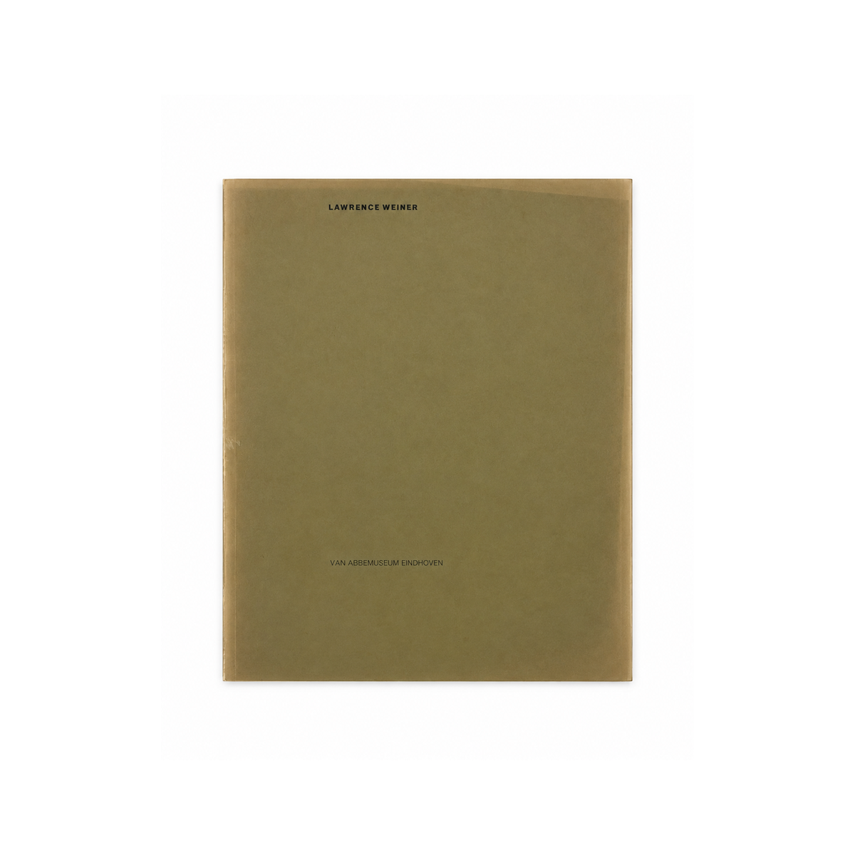 Lawrence Weiner — A Selection of Works, 1976, front cover