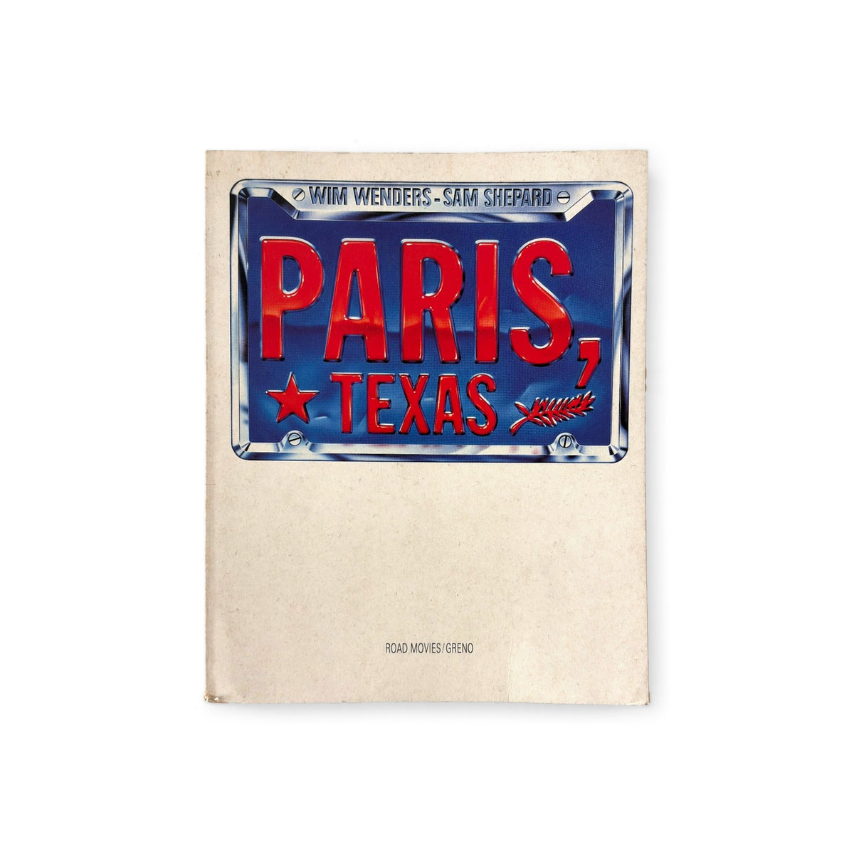 Wim Wenders / Sam Shepard — Paris, Texas, front cover